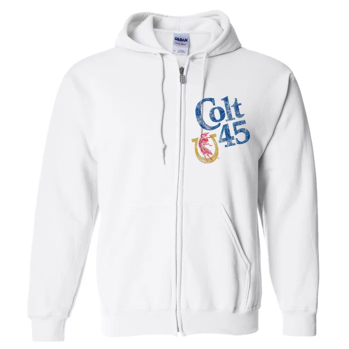 Colt 45 Beer Vintage Style Full Zip Hoodie