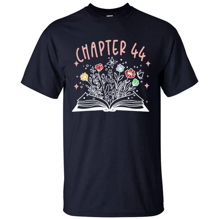 Chapter 44th Birthday Bookworm 44 Years Old For Book Loves Tall T-Shirt