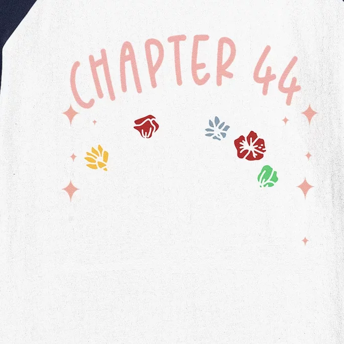 Chapter 44th Birthday Bookworm 44 Years Old For Book Loves Baseball Sleeve Shirt