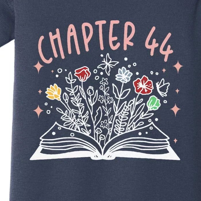 Chapter 44th Birthday Bookworm 44 Years Old For Book Loves Baby Bodysuit