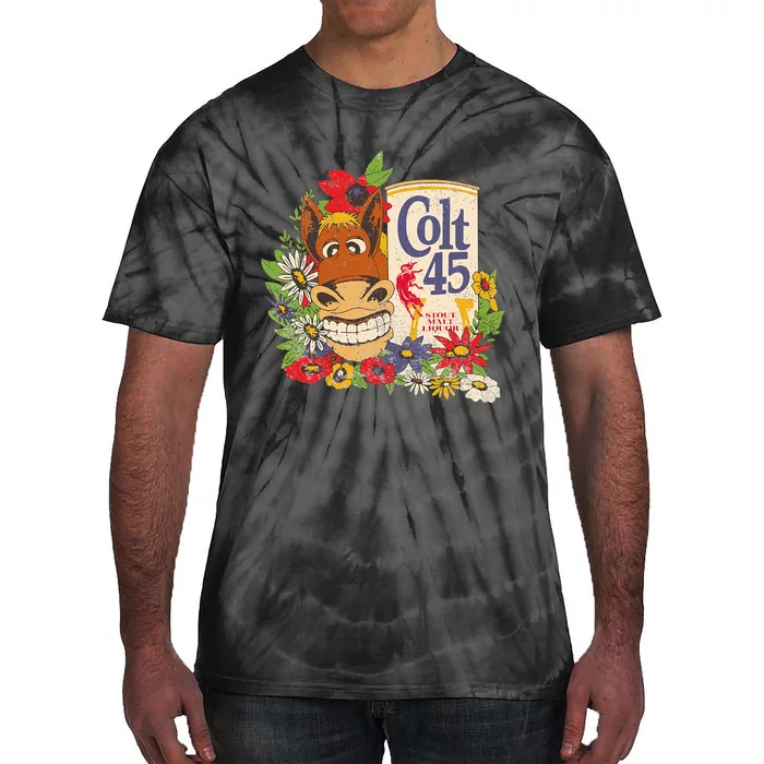 Colt 45 Beer Vintage Donkey Authentic Tie-Dye T-Shirt