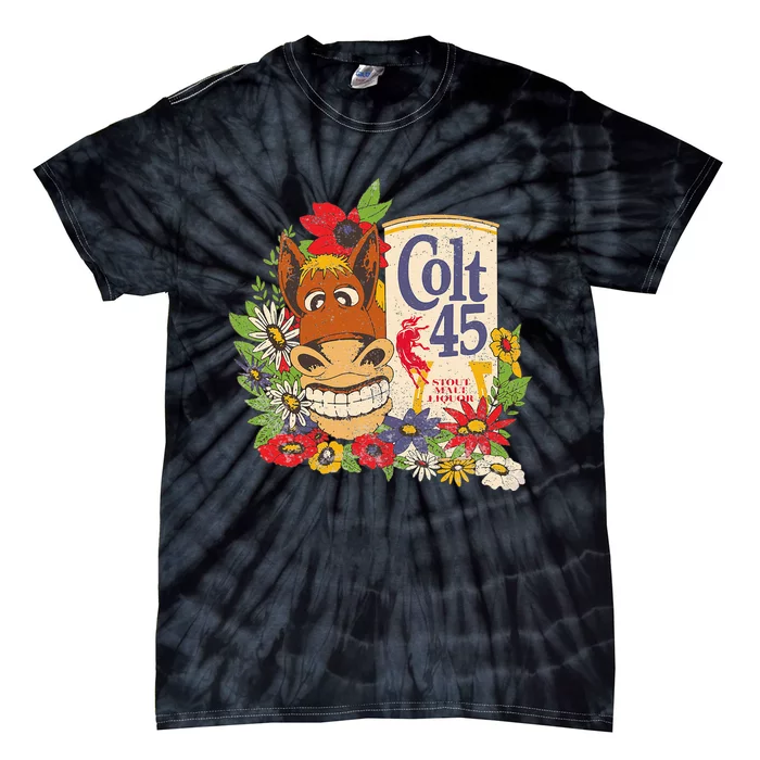 Colt 45 Beer Vintage Donkey Authentic Tie-Dye T-Shirt