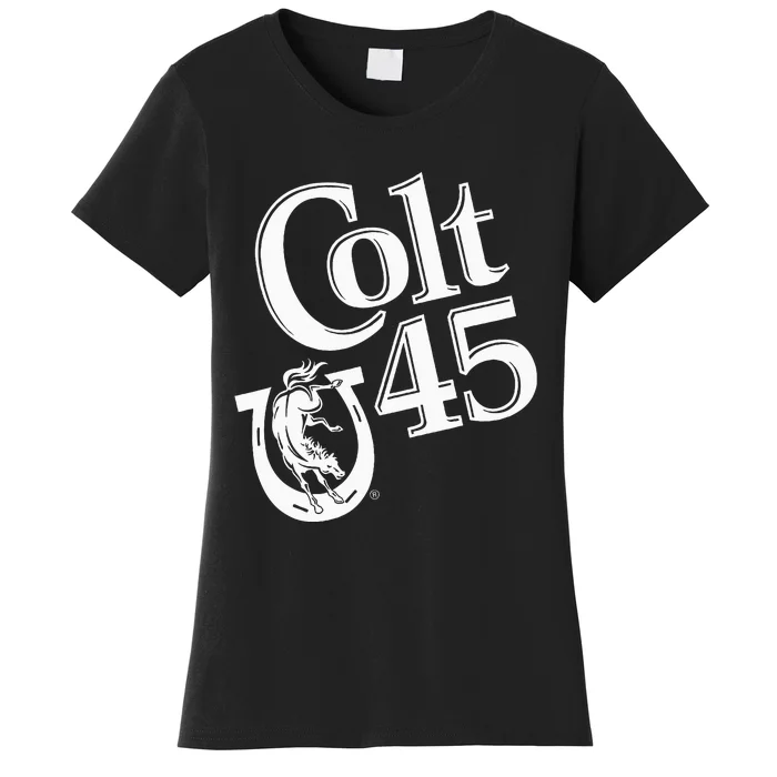 Colt 45 Beer Style White Logo Women's T-Shirt