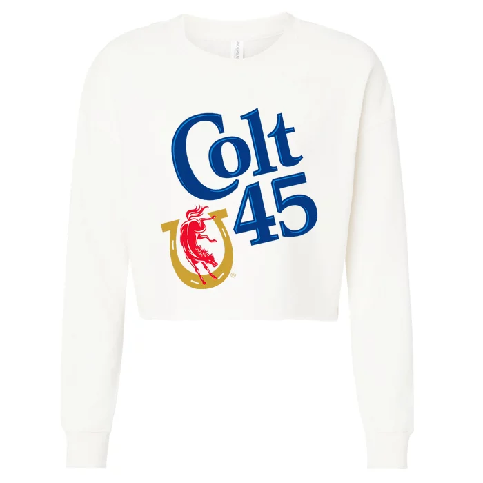 Colt 45 Beer Style Cropped Pullover Crew