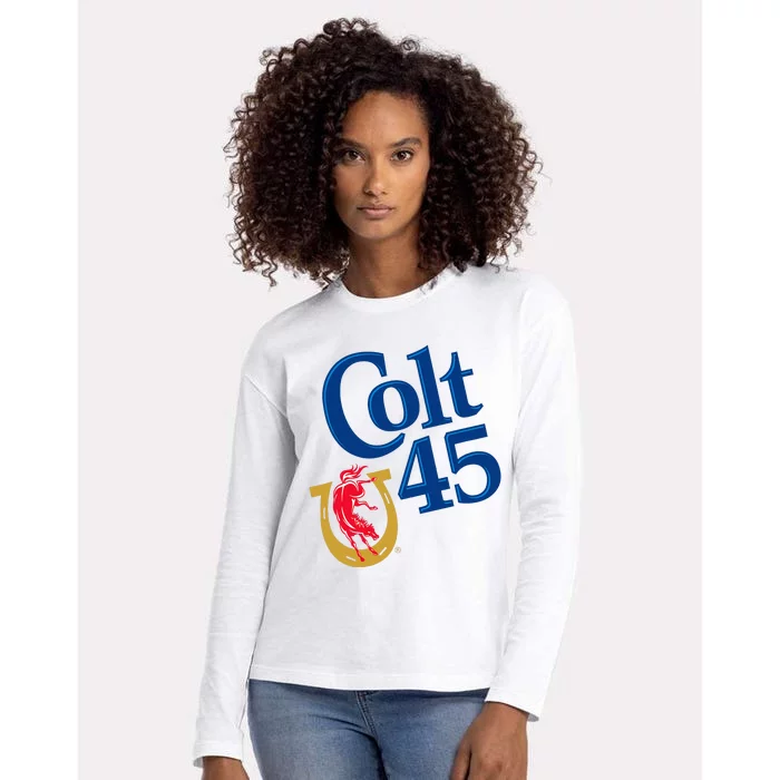 Colt 45 Beer Style Womens Cotton Relaxed Long Sleeve T-Shirt