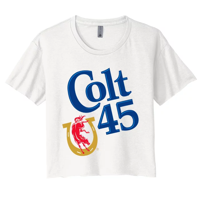 Colt 45 Beer Style Women's Crop Top Tee