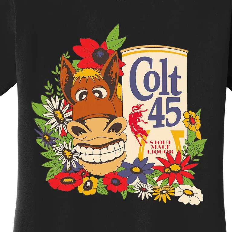 Colt 45 Classic Floral Donkey Women's T-Shirt