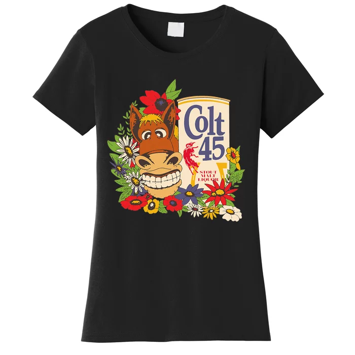 Colt 45 Classic Floral Donkey Women's T-Shirt