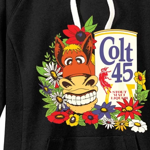 Colt 45 Classic Floral Donkey Women's Fleece Hoodie