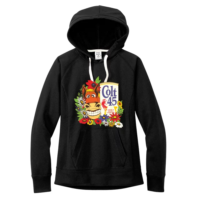 Colt 45 Classic Floral Donkey Women's Fleece Hoodie