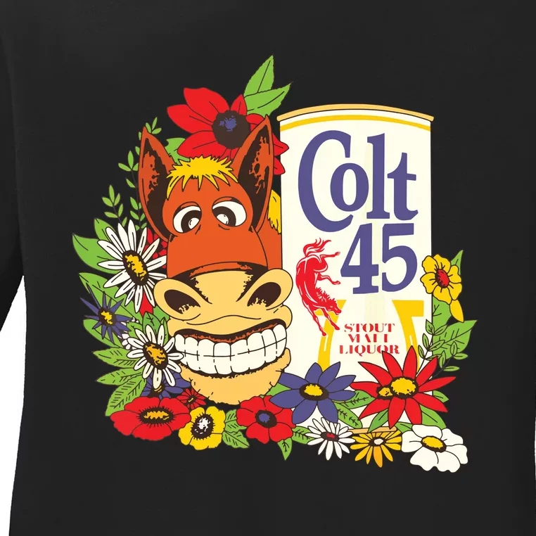 Colt 45 Classic Floral Donkey Ladies Long Sleeve Shirt