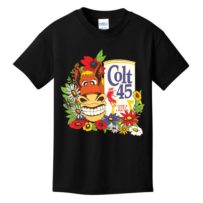 Colt 45 Classic Floral Donkey Kids T-Shirt