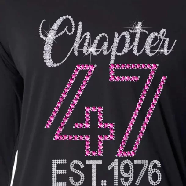 Chapter 47 EST 1976 47th Birthday Tee Gift For Womens Cooling Performance Long Sleeve Crew