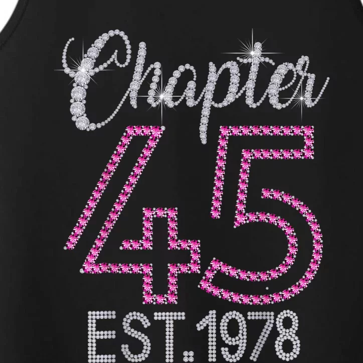 Chapter 45 EST 1978 45th Birthday Tee Gift For Wo Performance Tank