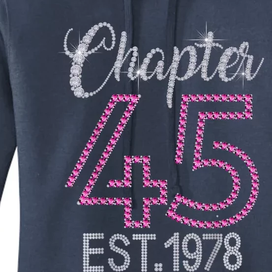 Chapter 45 EST 1978 45th Birthday Tee Gift For Wo Women's Pullover Hoodie