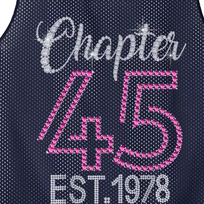 Chapter 45 EST 1978 45th Birthday Tee Gift For Wo Mesh Reversible Basketball Jersey Tank