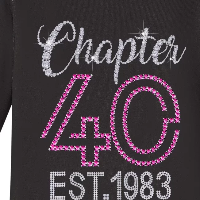 Chapter 40 EST 1983 40th Birthday Gift For Womens Baby Long Sleeve Bodysuit