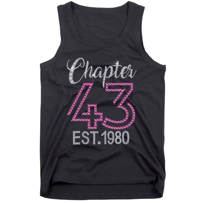 Chapter 43 EST 1980 43rd Birthday Gift For Womens Tank Top