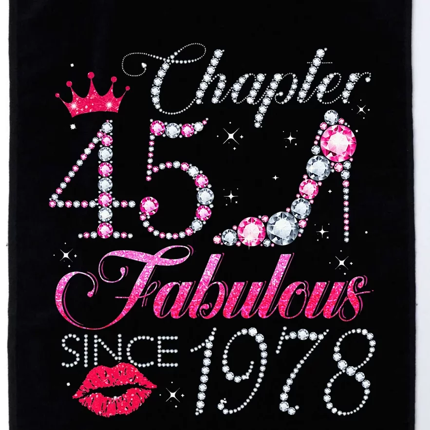 Chapter 45 Fabulous Since 1978 45Th Birthday Gift For Women Platinum Collection Golf Towel