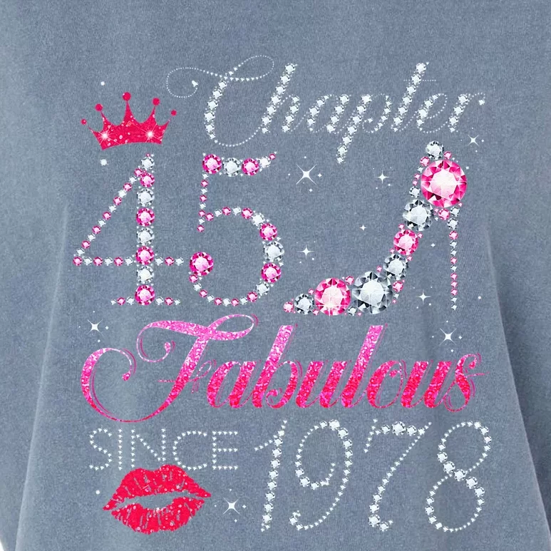 Chapter 45 Fabulous Since 1978 45Th Birthday Gift For Women Garment-Dyed Women's Muscle Tee