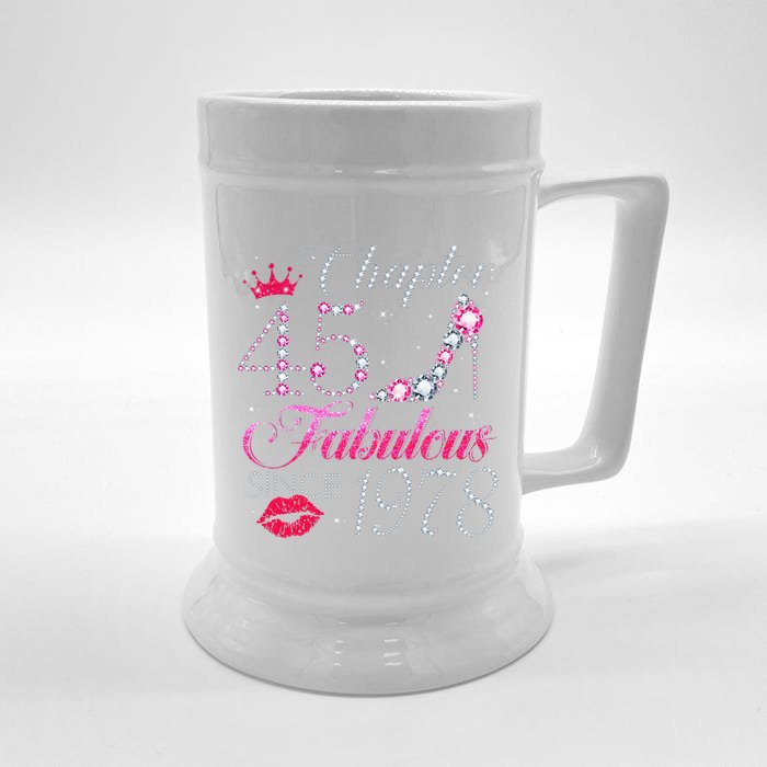 Chapter 45 Fabulous Since 1978 45Th Birthday Gift For Women Front & Back Beer Stein