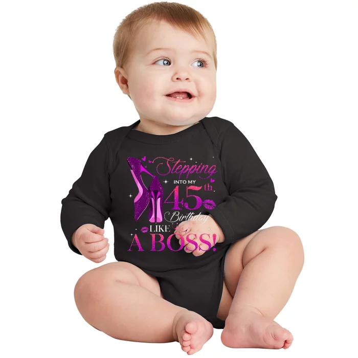 Chapter 45 Fabulous Since 1978 45th Birthday Queen Baby Long Sleeve Bodysuit