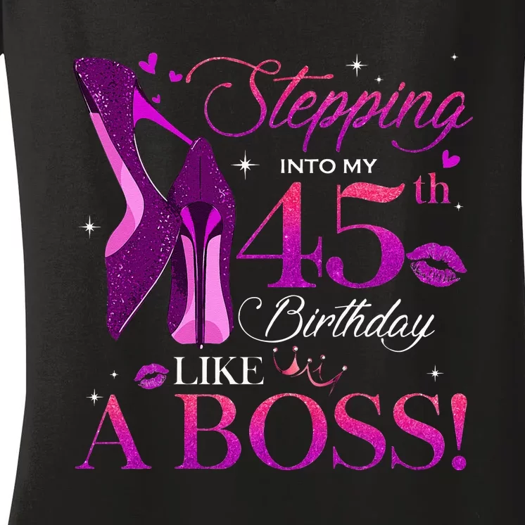 Chapter 45 Fabulous Since 1978 45th Birthday Queen Women's V-Neck T-Shirt