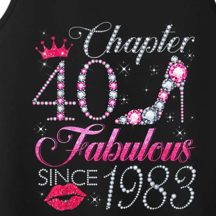 Chapter 40 Fabulous Since 1983 40Th Birthday Gift For Wo Performance Tank