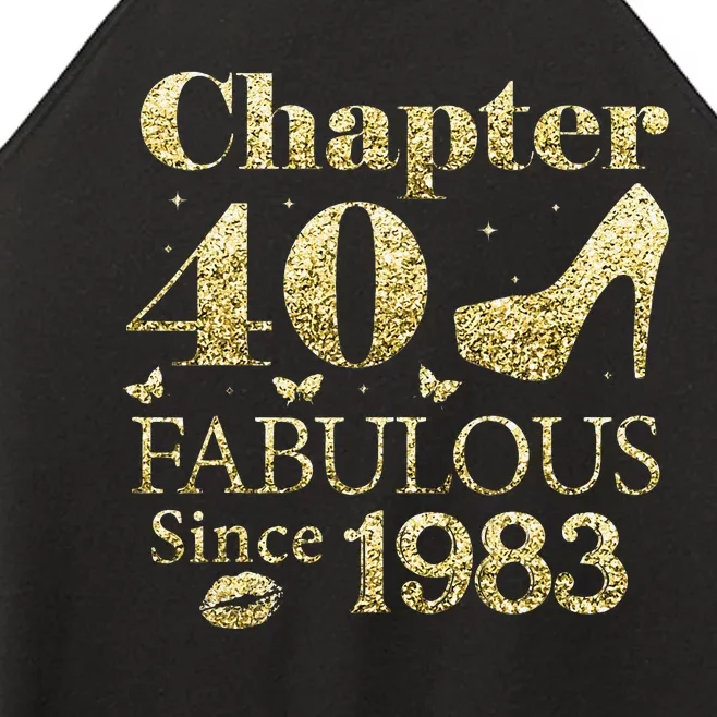 Chapter 40 Fabulous Since 1983 40Th Birthday Gift For Ladies Women’s Perfect Tri Rocker Tank