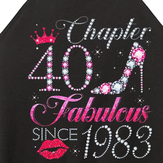 Chapter 40 Fabulous Since 1983 40Th Birthday Gift For Women Women’s Perfect Tri Rocker Tank