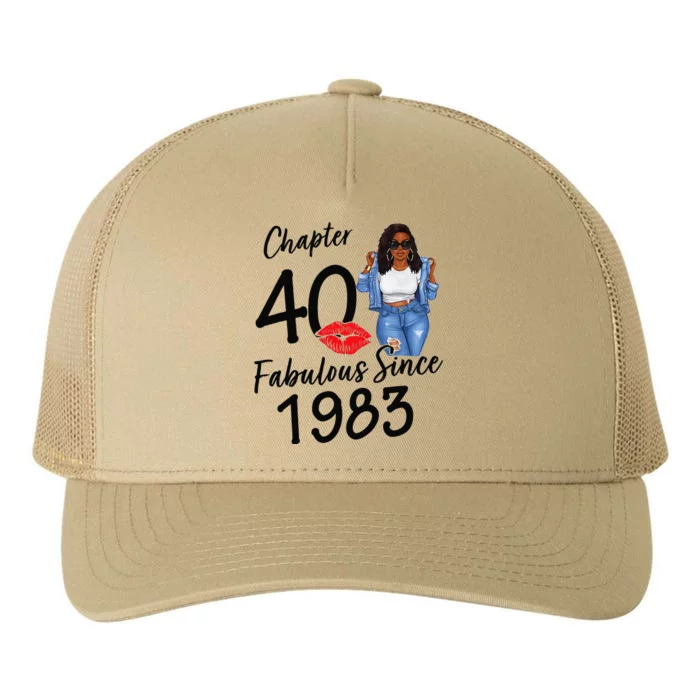 Chapter 40 Fabulous Since 1983 Black Birthday Queen Yupoong Adult 5-Panel Trucker Hat