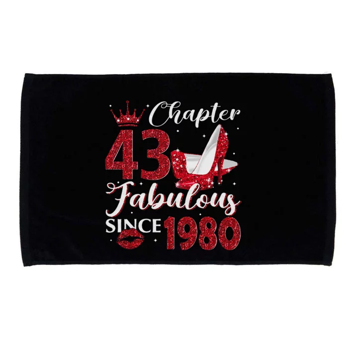 Chapter 43 Fabulous Since 1980 43rd Birthday Gift For Women Microfiber Hand Towel