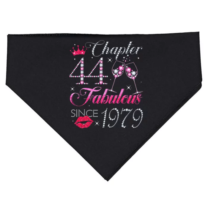 Chapter 44 Fabulous Since 1979 44th Birthday Gift For Women USA-Made Doggie Bandana