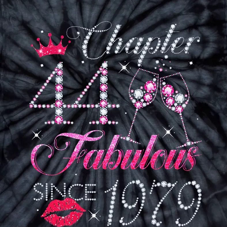 Chapter 44 Fabulous Since 1979 44th Birthday Gift For Women Tie-Dye T-Shirt