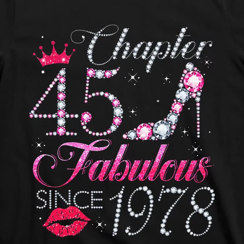 Chapter 45 Fabulous Since 1978 45Th Birthday Gift For Women T-Shirt