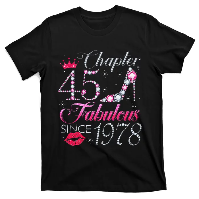 Chapter 45 Fabulous Since 1978 45Th Birthday Gift For Women T-Shirt