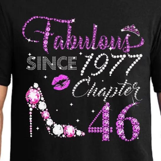 Chapter 46 Fabulous Since 1977 46th Birthday High Heels Pajama Set