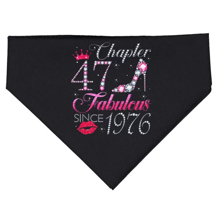 Chapter 47 Fabulous Since 1976 47Th Birthday Gift For Women USA-Made Doggie Bandana