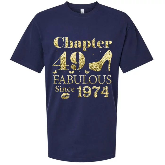 Chapter 49 Fabulous Since 1974 49Th Birthday Gift For Ladies Sueded Cloud Jersey T-Shirt