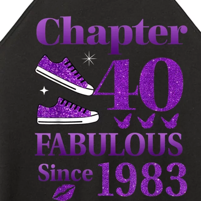 Chapter 40 Fabulous Since 1983 40th Birthday For Ladies Women’s Perfect Tri Rocker Tank