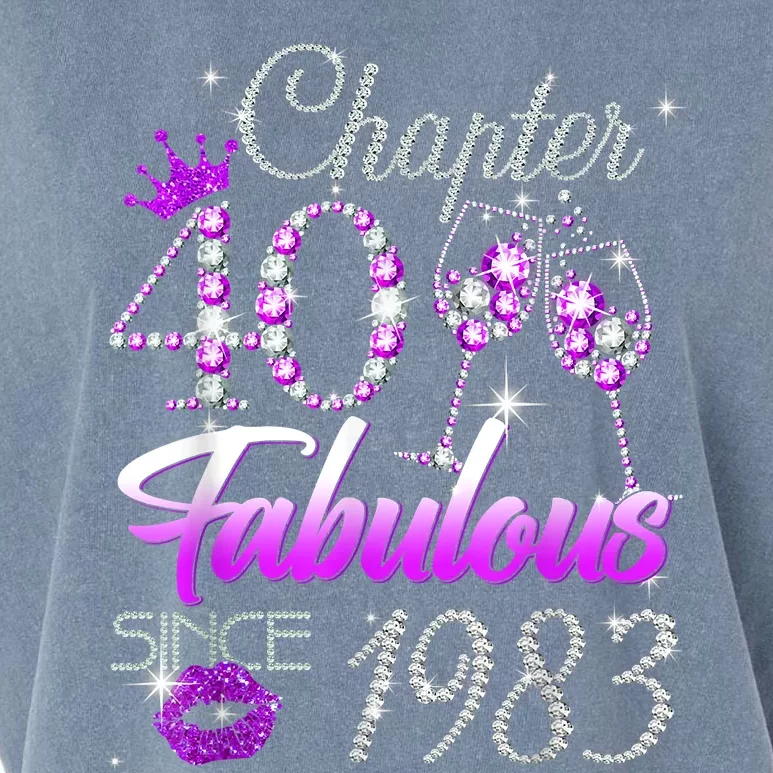 Chapter 40 Fabulous Since 1983 40th Birthday Queen Garment-Dyed Women's Muscle Tee