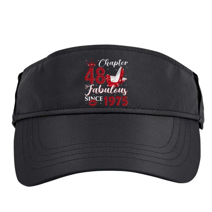 Chapter 48 Fabulous Since 1975 48Th Birthday Gift For Women Adult Drive Performance Visor