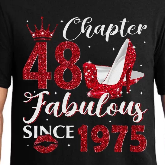 Chapter 48 Fabulous Since 1975 48Th Birthday Gift For Women Pajama Set