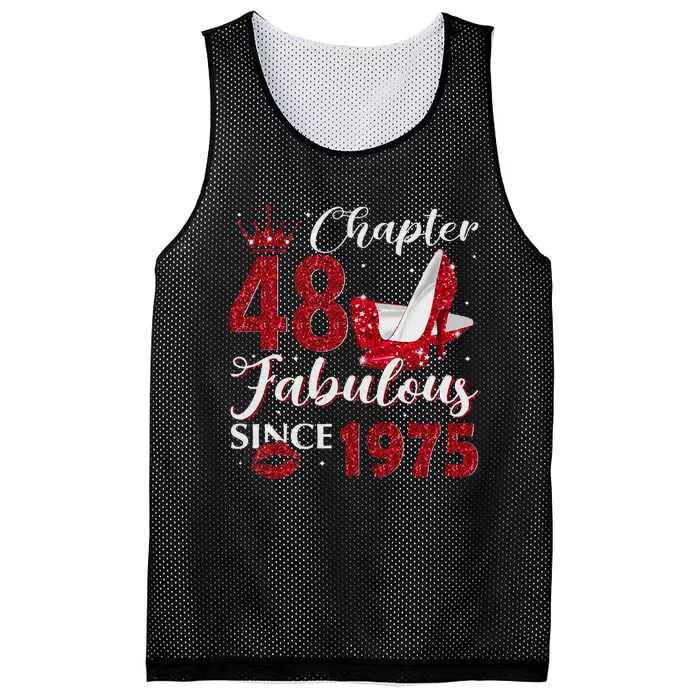 Chapter 48 Fabulous Since 1975 48Th Birthday Gift For Women Mesh Reversible Basketball Jersey Tank