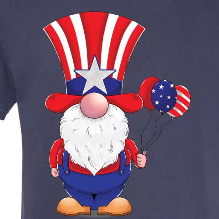 Cute 4th July Gnome Gift Garment-Dyed Heavyweight T-Shirt