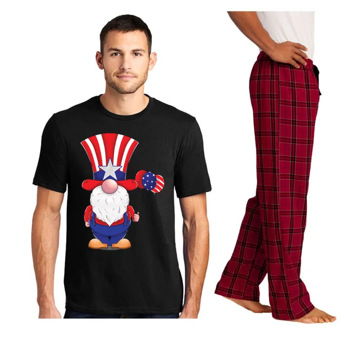 Cute 4th July Gnome Great Gift Pajama Set