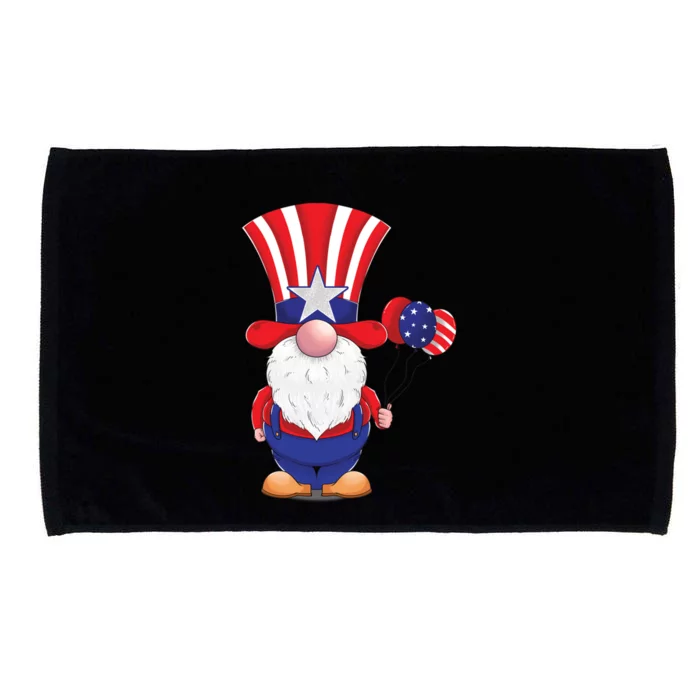 Cute 4th July Gnome Great Gift Microfiber Hand Towel