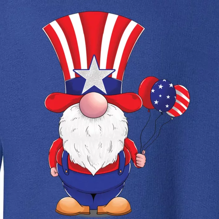 Cute 4th July Gnome Great Gift Toddler Sweatshirt