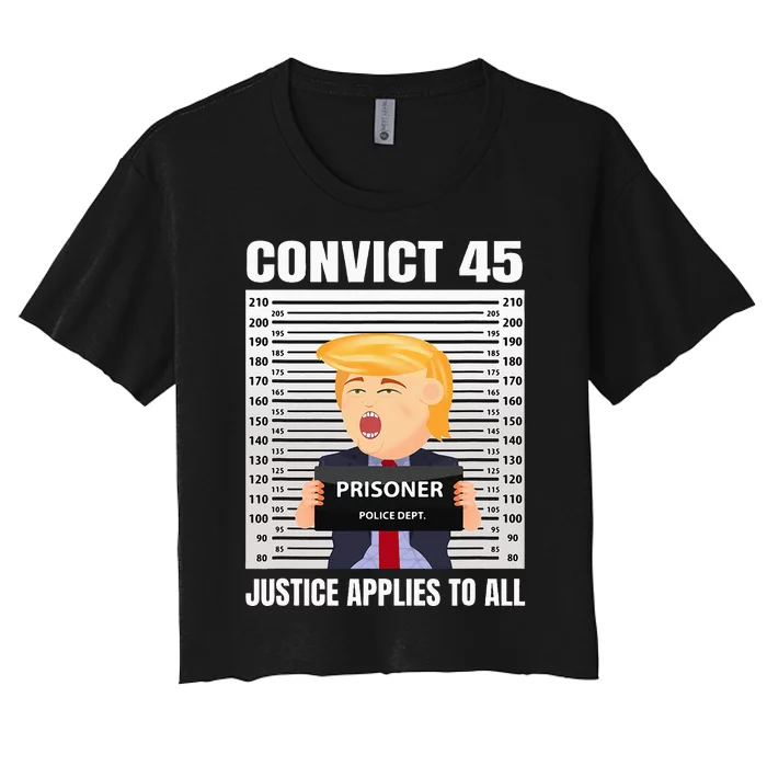 Convict 45 No One Is Above The Law Women's Crop Top Tee