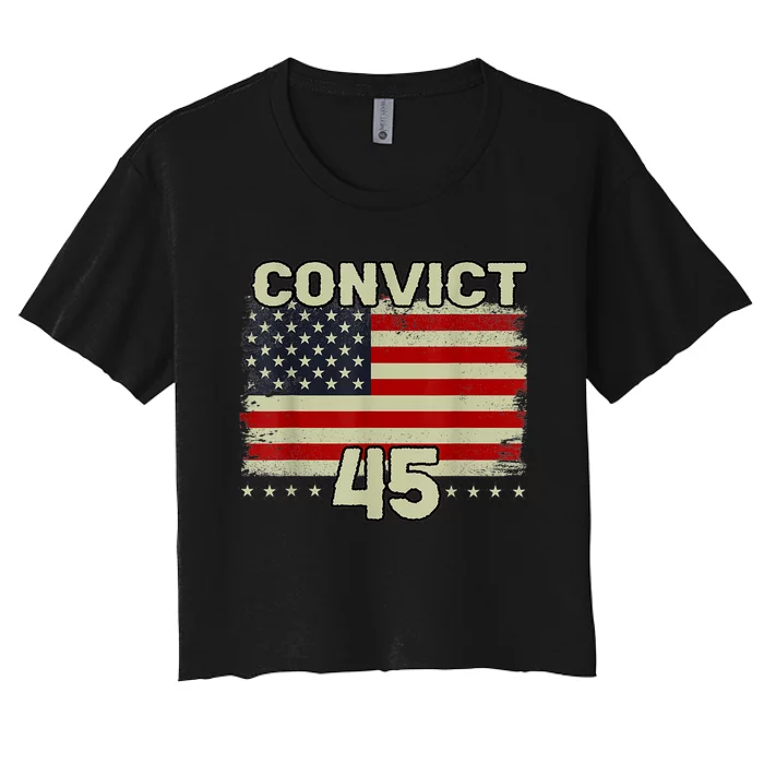 Convict 45 No One Man Or Woman Is Above The Law Women's Crop Top Tee